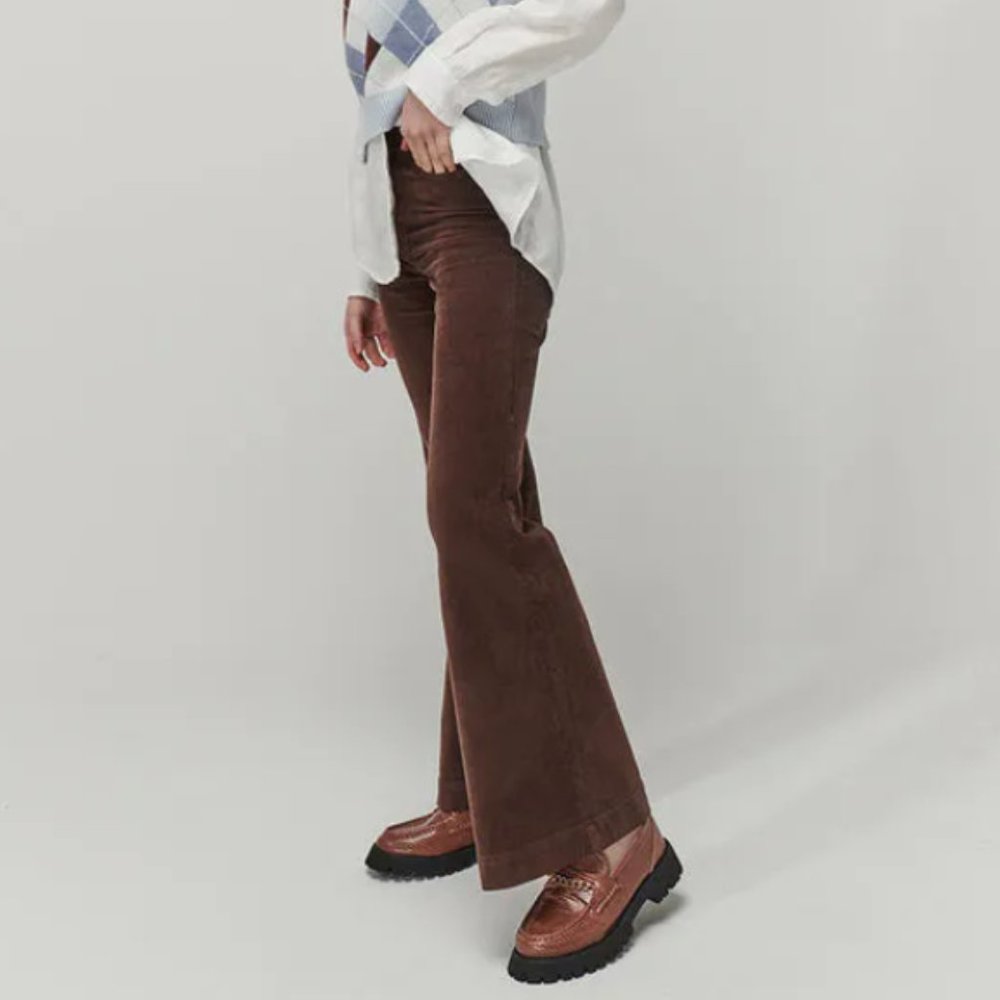 Ghanda Clothing Brown Cord Flares Womens AUS Size 6/ US Size 2